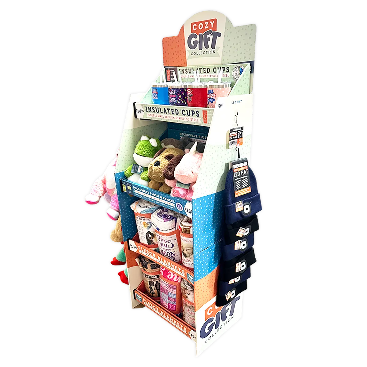 Hug 'N Sip Cup Plush Assortment Floor Display - 38 Pieces Per Retail Ready Display 88565 KIPP BROTHERS