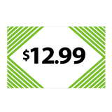 Merchandising Fixture - $12.99 Retail Tag 25 Per Pack 978470