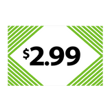 Merchandising Fixture - $2.99 Retail Tag 25 Per Pack 978340