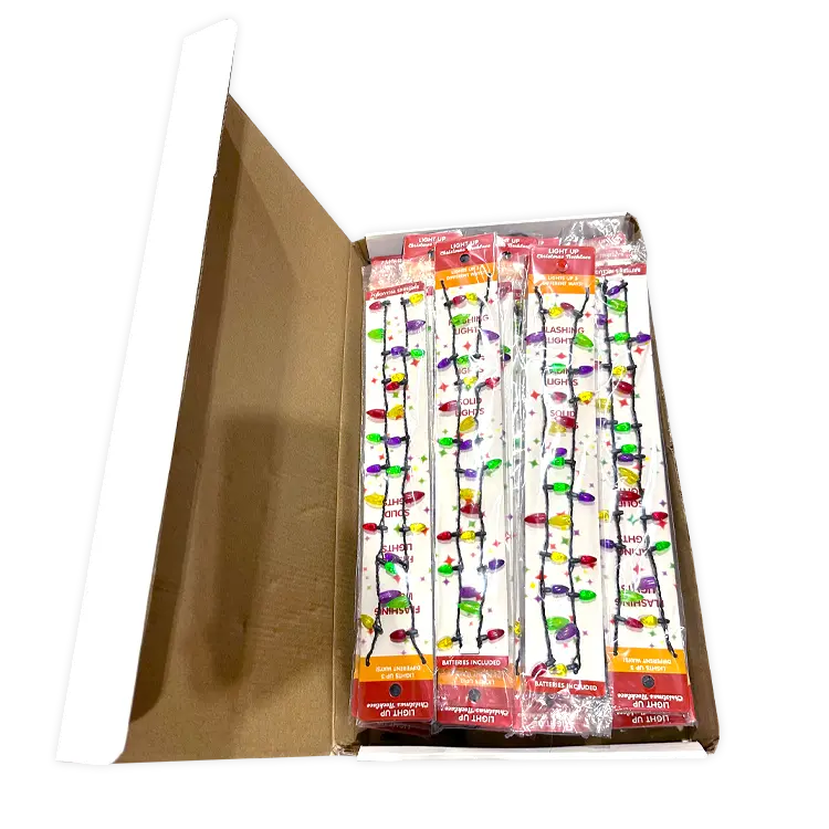 Christmas Necklace with 6 Pegs - 24 Pieces Per Pack 22495 NOVELTY INC WHOLESALE