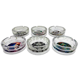 Glow in The Dark Glass Ashtray - 6 Pieces Per Retail Ready Display 23719