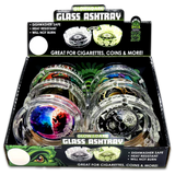 Glow in The Dark Glass Ashtray - 6 Pieces Per Retail Ready Display 23719