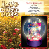 Glass Globe Rose Keepsake- 6 Pieces Per Retail Ready Display 23741