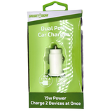 Car Charger  DC Dual Port USB / USB-C 15 Watts - 6 Pieces Per Retail Ready Display 23759