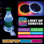 Mood Light LED Light-Up Coaster - 4 Pieces Per Retail Ready Display 41678 CAR VIBEZ