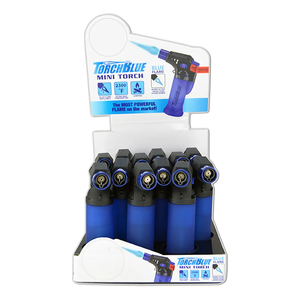 Mini Torch Lighter - 12 Pieces Per Retail Ready Display 24004 TORCH BLUE