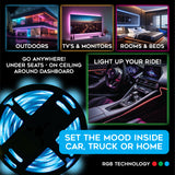 Mood Light Strip USB with Remote 16FT - 6 Pieces Per Retail Ready Display 24338