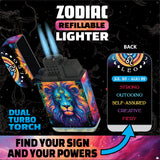 Zodiac Dual Torch Lighter- 12 Pieces Per Retail Ready Display 24385