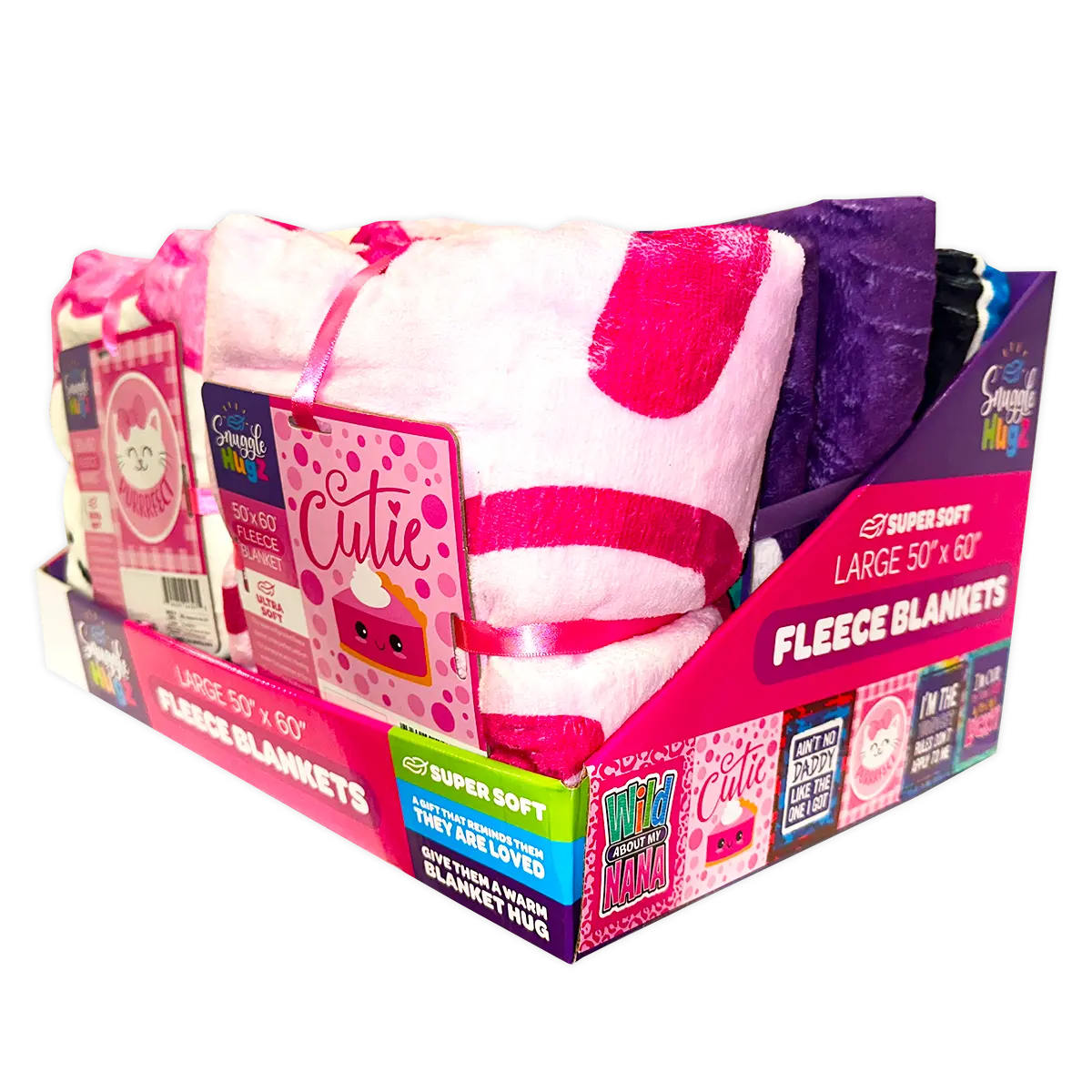 Blanket and Plush Kids Assortment Floor Display - 32 Pieces Per Retail Ready Display 88509 KIPP BROTHERS