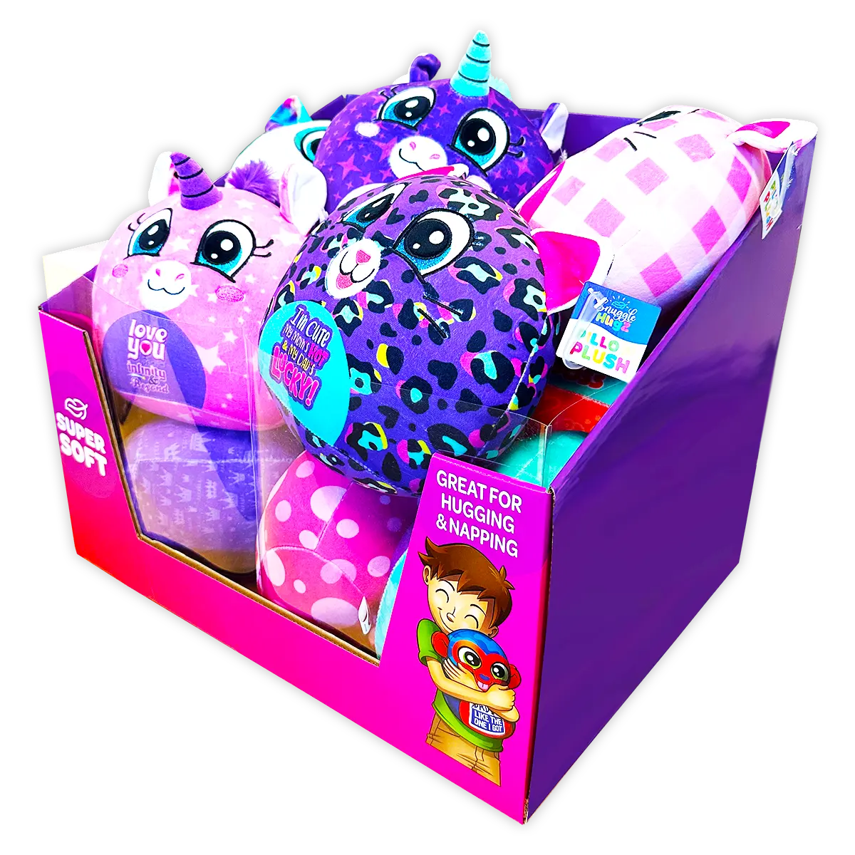 Blanket and Plush Kids Assortment Floor Display - 32 Pieces Per Retail Ready Display 88509 KIPP BROTHERS