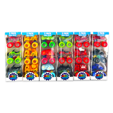 Friction Toy Car Light Up 3 Pack Set - 6 Pieces Per Retail Ready Display 24453