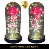 Jumbo Rose Glass Keepsake- 2 Pieces Per Display 24546