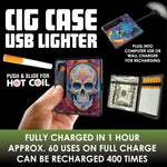 Cigarette Case with USB Coil Lighter Canada Themed Designs - 8 Pieces Per Retail Ready Display 41734 SMOKEZILLA