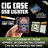 Cigarette Case with USB Coil Lighter Canada Themed Designs - 8 Pieces Per Retail Ready Display 41733 SMOKEZILLA