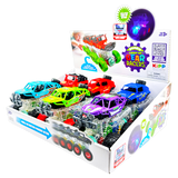 Friction Toy Car Light Up Jumbo Assortment - 6 Pieces Per Display 25030