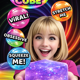 Fun Doh Squish and Squeeze Slow Release Squishy Fun Cube Ball Toy - 12 Pieces Per Retail Ready Display 25082