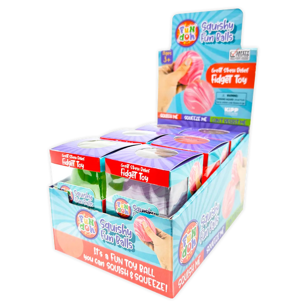 Squish and Squeeze Slow Release Squishy Fun Ball Toy - 12 Pieces Per Retail Ready Display 25084 KIPP BROTHERS