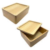 Wood Storage Box with Wood Tray Lid- 6 Pieces Per Retail Ready Display 25100