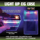 Light Up Cigarette Case with USB Coil Lighter - 6 Pieces Per Retail Ready Display 25115