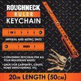 WHOLESALE ROUGHNECK RULER KEYCHAIN 6 PIECES PER DISPLAY 25118
