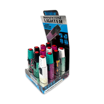Rhinestone Torch Stick Bottle Opener Lighter - 12 Pieces Per Retail Ready Display 25140 TORCH BLUE