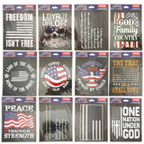 Patriotic USA Flag Decal Stickers - 12 Pieces Per Retail Ready Display 25212