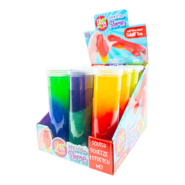 Fun Doh XXL 3-Color Slime - 12 Pieces Per Retail Ready Display 25261 KIPP BROTHERS
