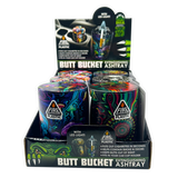 Full Print Butt Bucket Ashtray with LED Light - 6 Pieces Per Retail Ready Display 25480