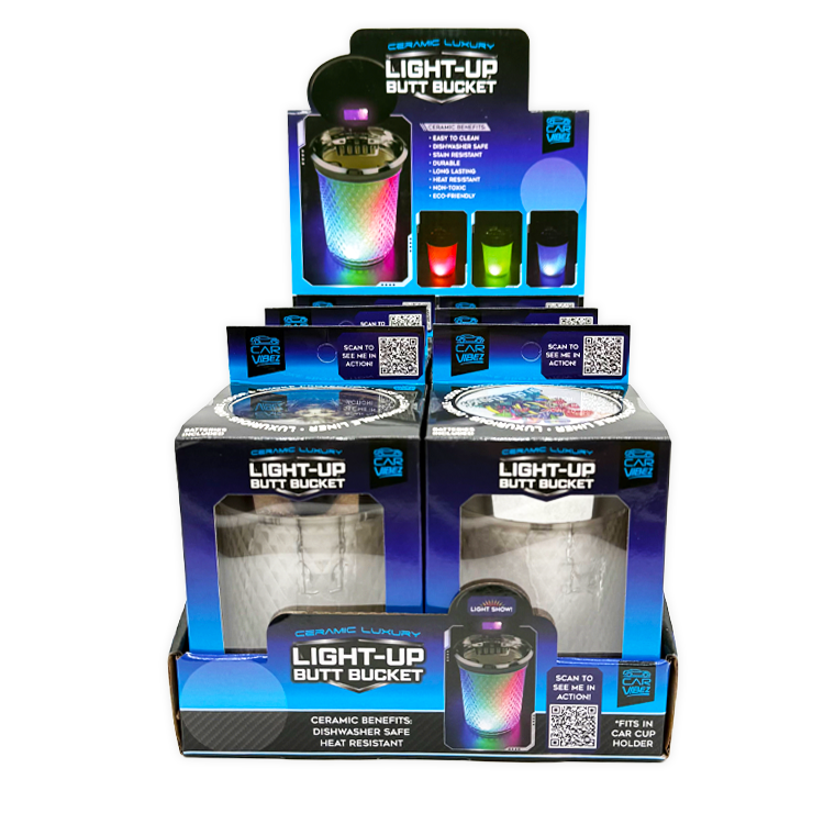 Ceramic Light Up Butt Bucket - 6 Per Retail Ready Display 25774 CAR VIBEZ