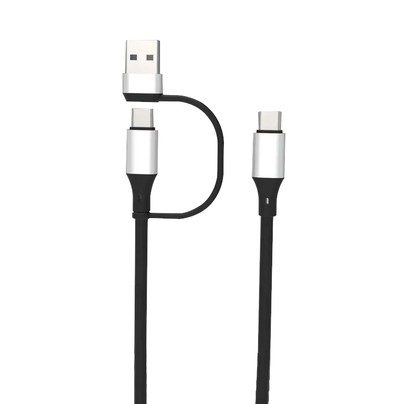 Charging Cable Quick Switch 2 in 1 Multi-Head USB to USB-C 20FT 100W - 6 Pieces Per Retail Ready Display 25823 GADGET GEAR