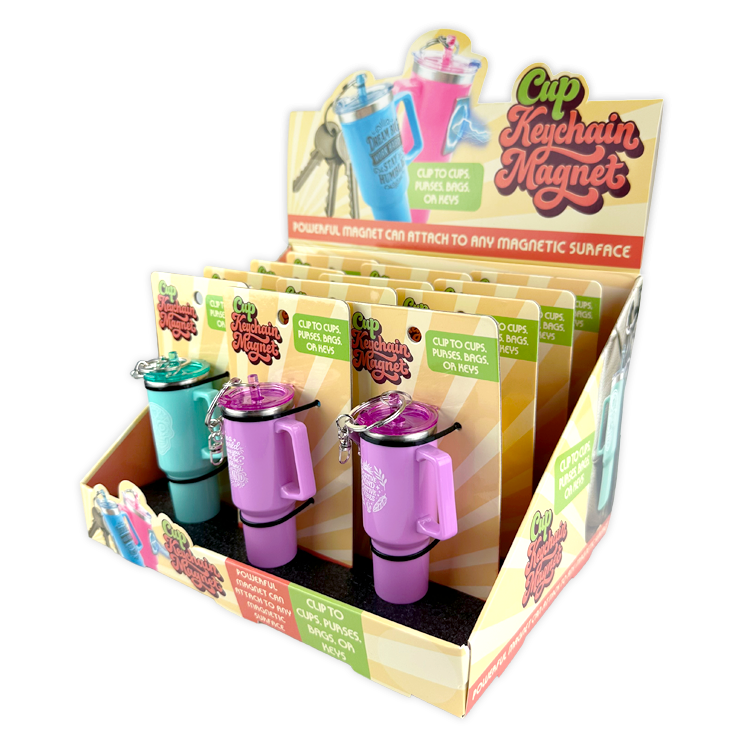 Cup Magnetic Keychain - 12 Pieces Per Retail Ready Display 26102 NOVELTY INC