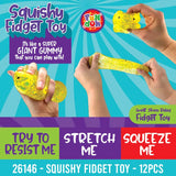 Fun Doh Squish and Squeeze Gummy Toy - 12 Pieces Per Retail Ready Display 26146