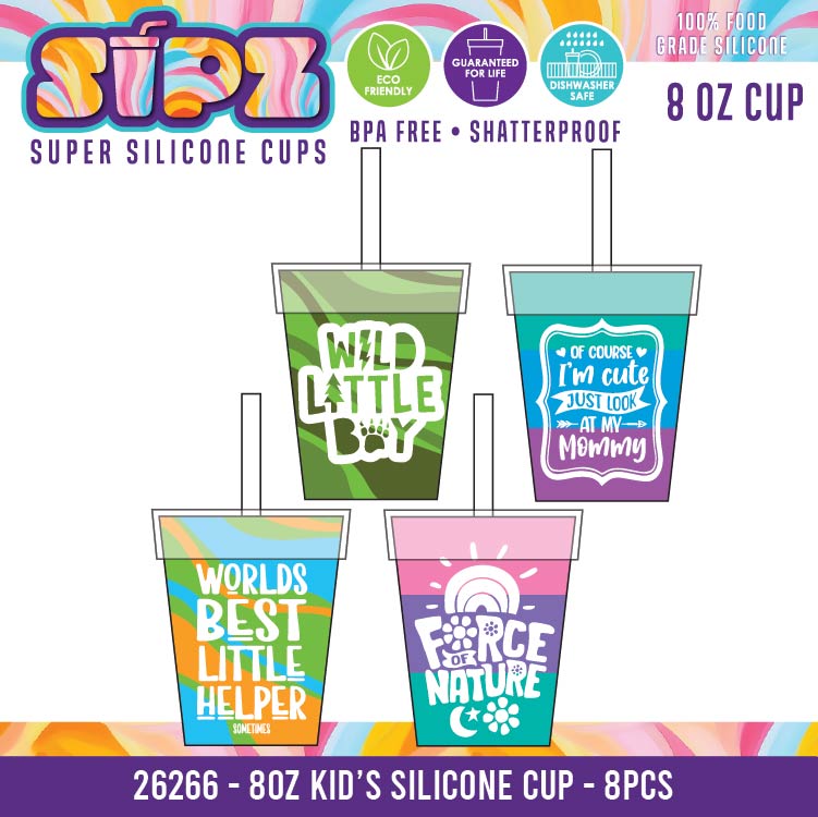 Sipz Silicone Cup Assortment Floor Display - 38 Pieces Per Retail Ready Display Kit 88622 NOVELTY INC
