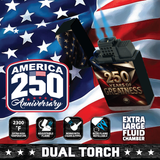 Patriotic USA 250 Dual Torch Lighter - 15 Pieces Per Retail Ready Display 26420 SMOKEZILLA