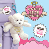 Angel Bear Plush Keychain - 6 Pieces Per Retail Ready Display 26445