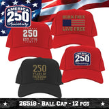 Patriotic USA 250 Floor Display - 78 Pieces Per Retail Ready Display Kit 88626 NOVELTY INC