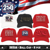 Patriotic USA 250 Floor Display - 78 Pieces Per Retail Ready Display Kit 88626