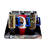 Patriotic USA 250 40oz Printed Cup - 6 Pieces Per Retail Ready Display 26541