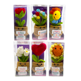 Emotional Support Keepsake Crochet Plush Flowers - 6 Pieces Per Retail Ready Display 26549