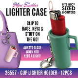 Mini Tumbler Lighter Case Keychain - 12 Pieces Per Retail Ready Display 26557