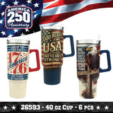 Patriotic USA 250 Floor Display - 58 Pieces Per Retail Ready Display Kit 88627