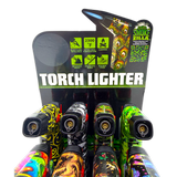 Zinc Printed Torch Lighter - 12 Pieces Per Retail Ready Display 26624
