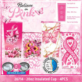 Believe in Pink Breast Cancer Awareness Hydration Impulse Assortment Floor Display - 76 Pieces Per Retail Ready Display Kit 88632