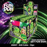 Fun Doh Cubo Mágico Blando para Apretar de Liberación Lenta - 12 Piezas por Exhibidor Listo para Venta al por Menor 25082