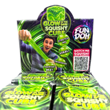Fun Doh™ Glow-in-the-Dark Squish and Squeeze Slow-Release Fun Cube Toy - 12 Pieces Per Retail Ready Display 26847