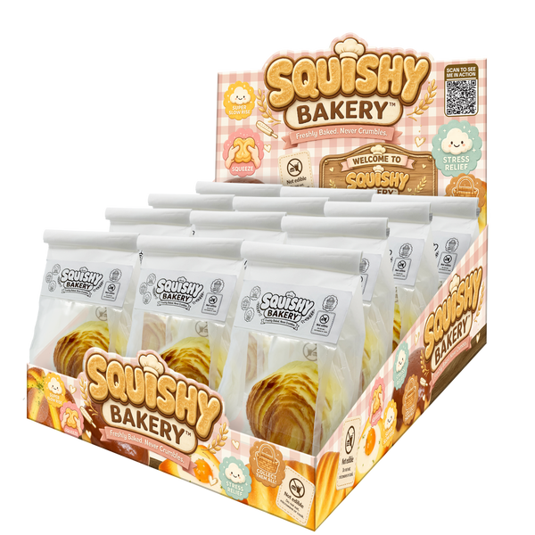 Fun Doh Squishy Bakery Slow Rise Bread - 12 Pieces Per Retail Ready Display 26849