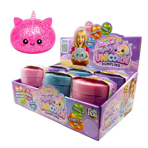 Fun Doh™ Unicorn Dumpling Squish Toy - 12 Pieces Per Retail Ready Display 27016