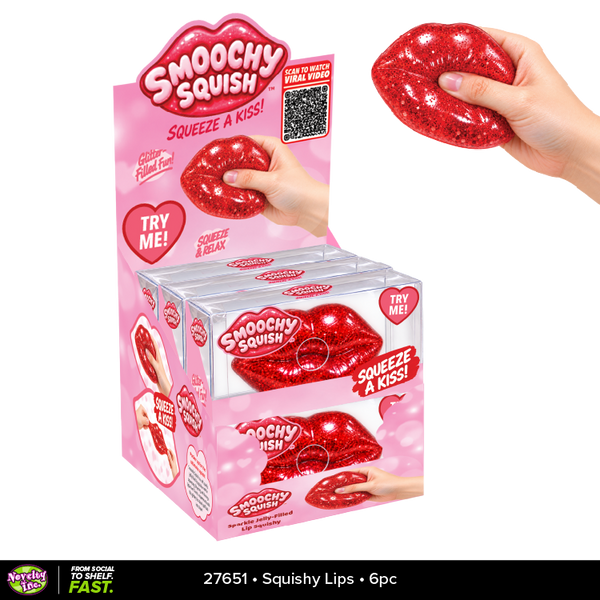 SquishZilla™ Smoochy Squish Squishy Toy - 6 Pieces Per Retail Ready Display 27651