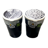 Glow In The Dark Printed Lid Butt Bucket Ashtray with LED Light - 2 Per Retail Ready Wholesale Display 40308 SMOKEZILLA