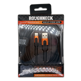 Charging Cable Roughneck Soft Cloth USB to USB-C 10FT 2.4 Amp - 6 Pieces Per Retail Ready Display 41593D